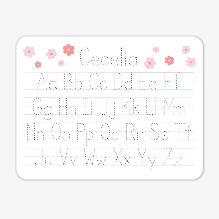 kids personalized whiteboard | simple floral 