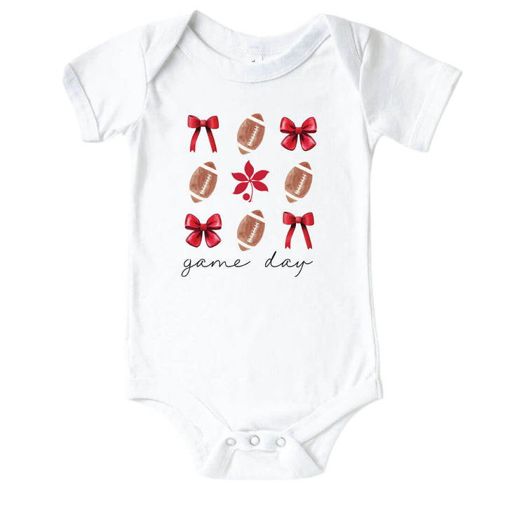 The Ohio State University | Footballs & Bows Graphic Bodysuit