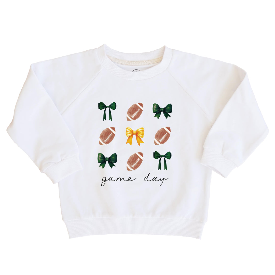 Baylor University | Footballs & Bows Kids Graphic Sweatshirts