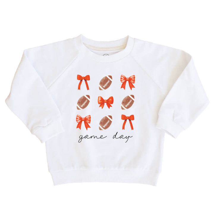 Oklahoma State University | Footballs + Bows Kids Graphic Sweatshirts