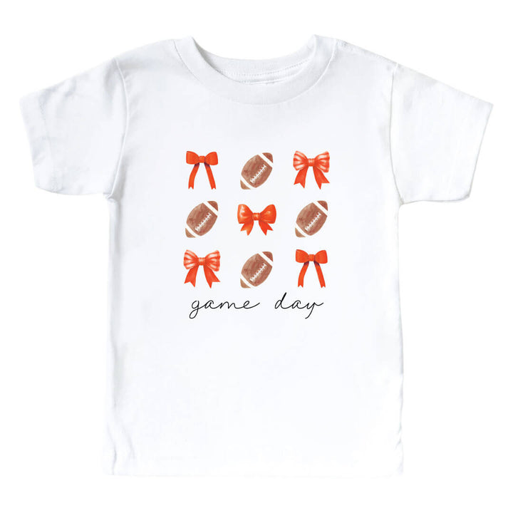 Oklahoma State University | Footballs & Bows Kids Graphic Tee