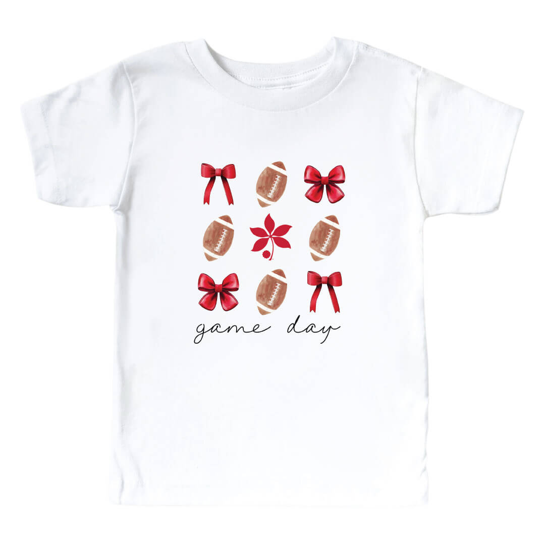 The Ohio State University | Footballs & Bows Kids Graphic Tee