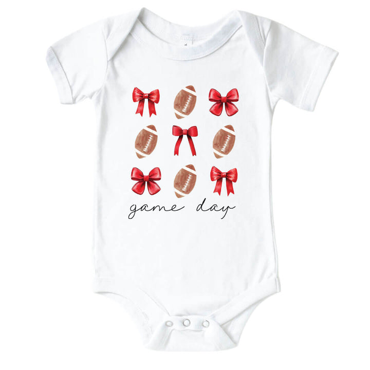 Texas Tech University | Footballs & Bows Graphic Bodysuit