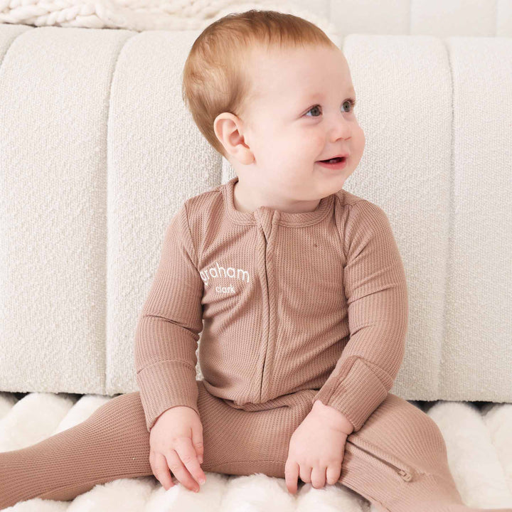 cocoa personalized footie for babies and toddlers 