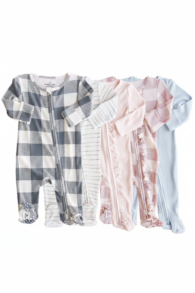 full zip footies for babies