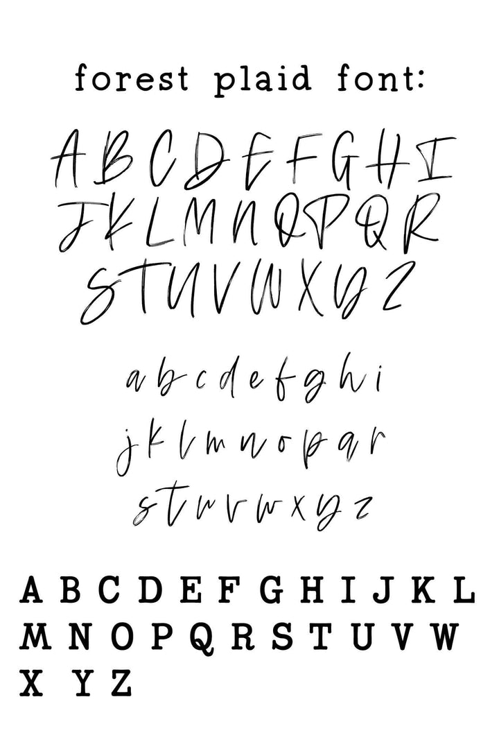 forest plaid font 