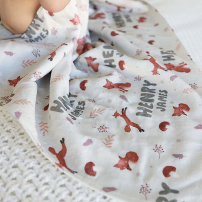 personalized fox toddler towel with hood 