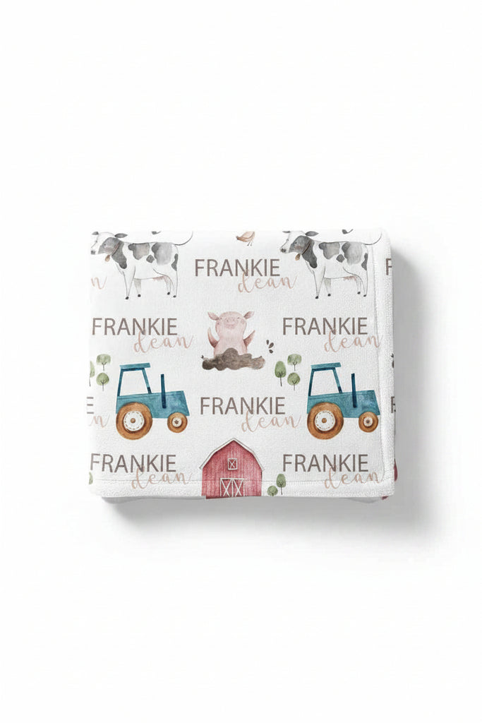 Frankies Farm Party Personalized Blanket