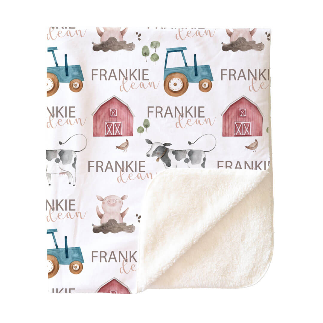 Frankie's Farm Party Personalized Toddler Blanket