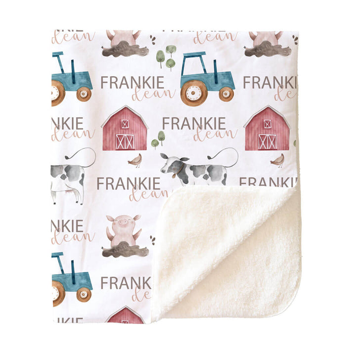 Frankie's Farm Party Personalized Toddler Blanket