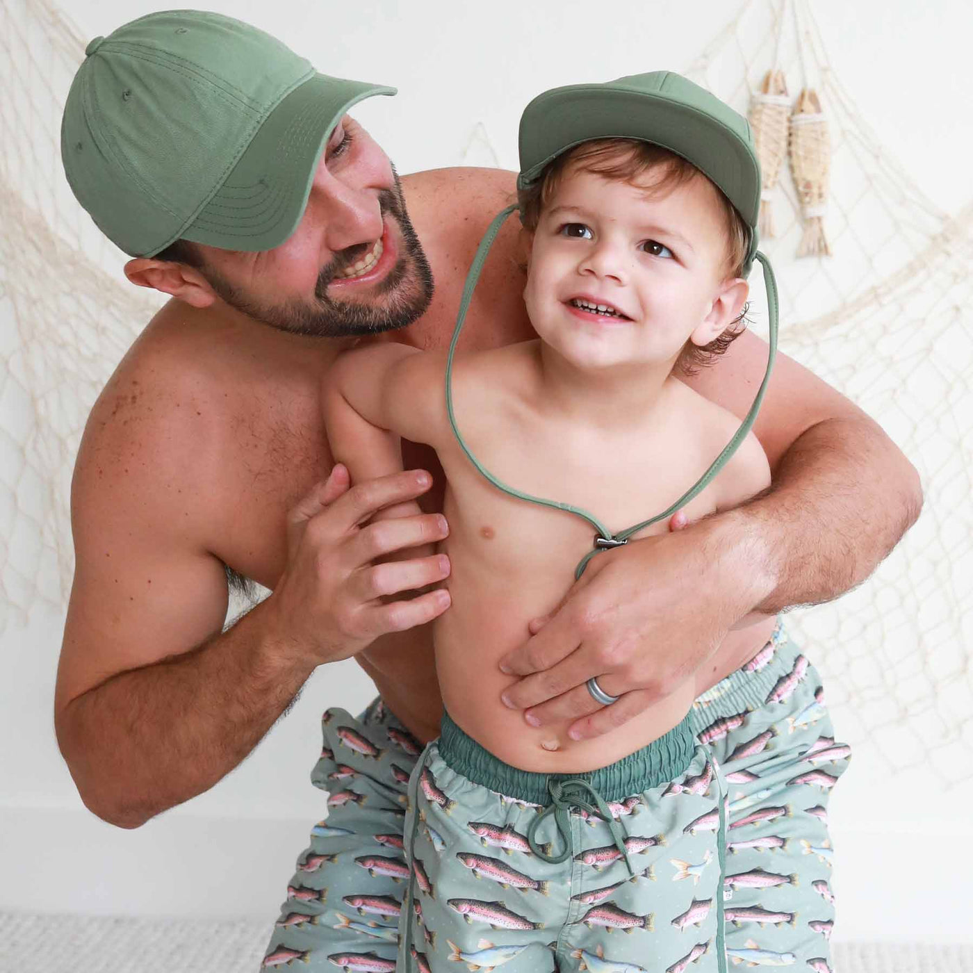 solid green surf hat for babies 