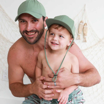 adjustable waterproof trucker hat for babies green 