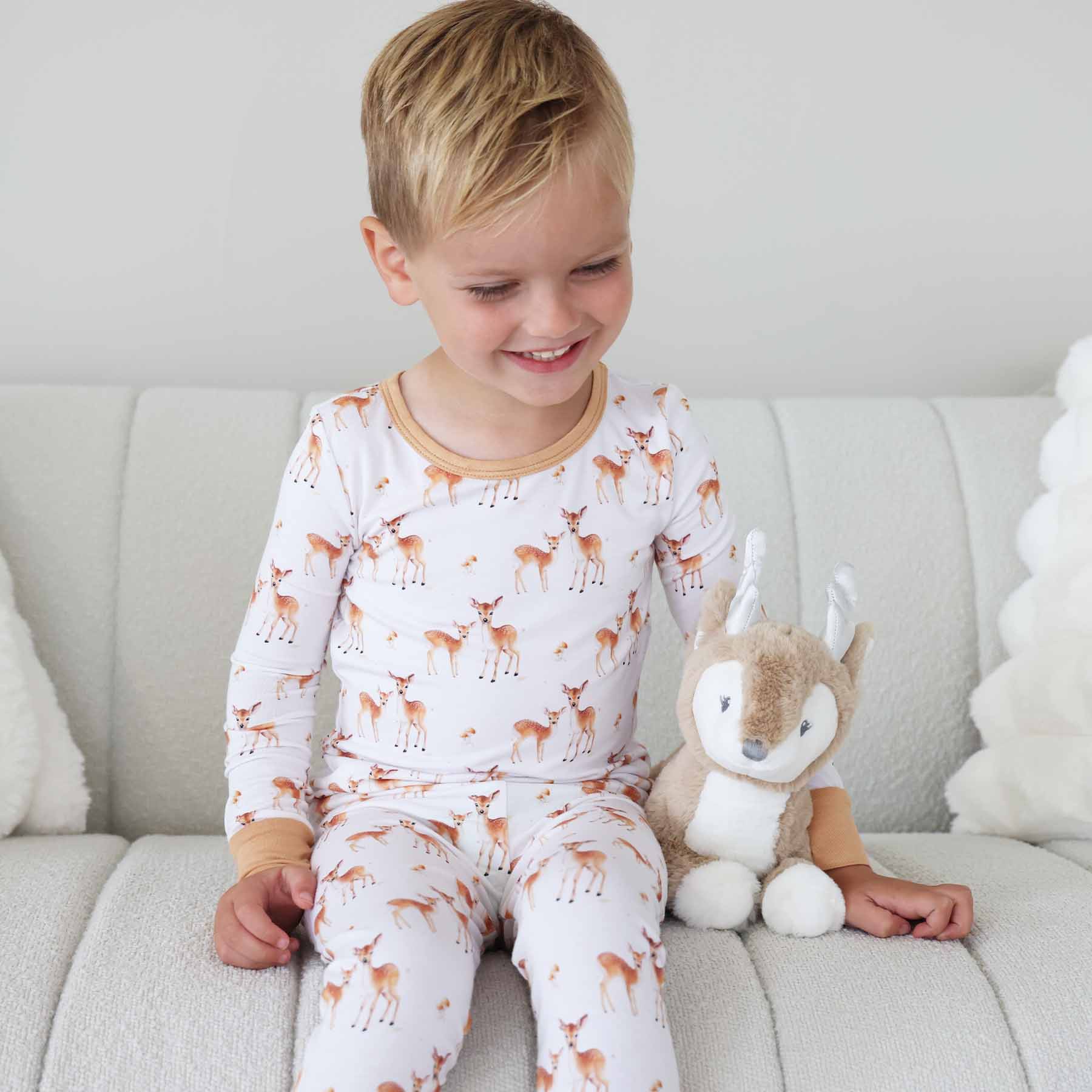 Friendly Fawns Two Piece Pajama Set