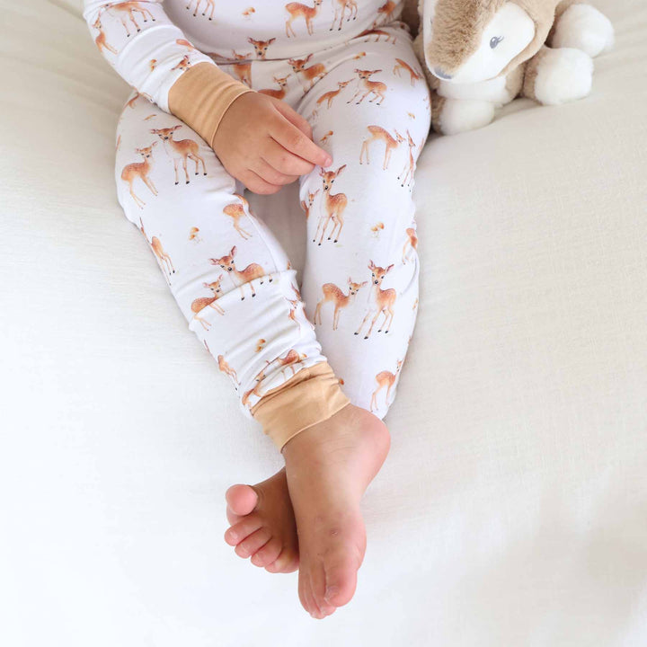 soft woodland pajama set for kids 