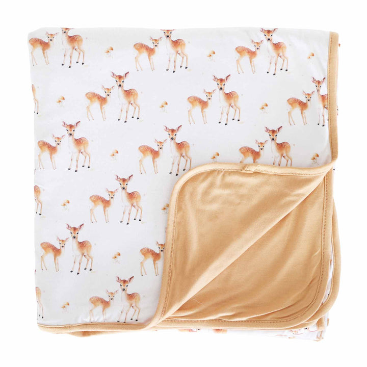 friendly fawns double sided bamboo blanket 