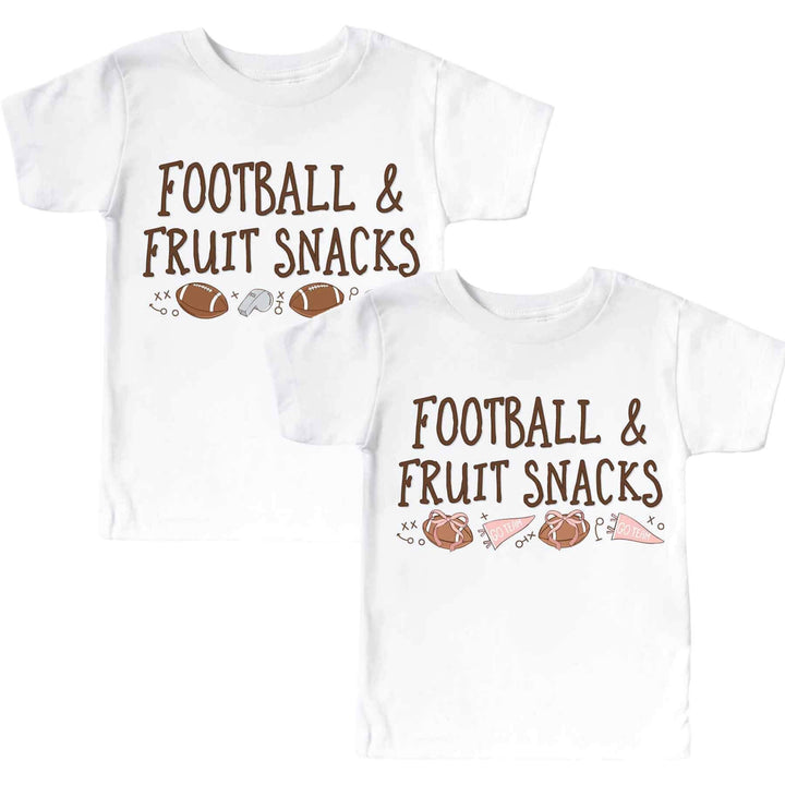 football and fruit snack graphic tee for kids 