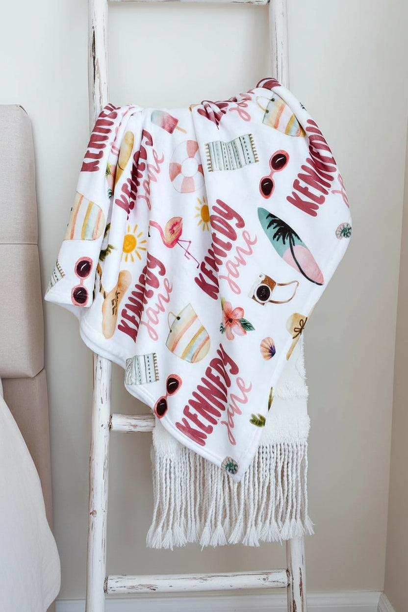Fun In The Sun | Personalized Kids Blanket
