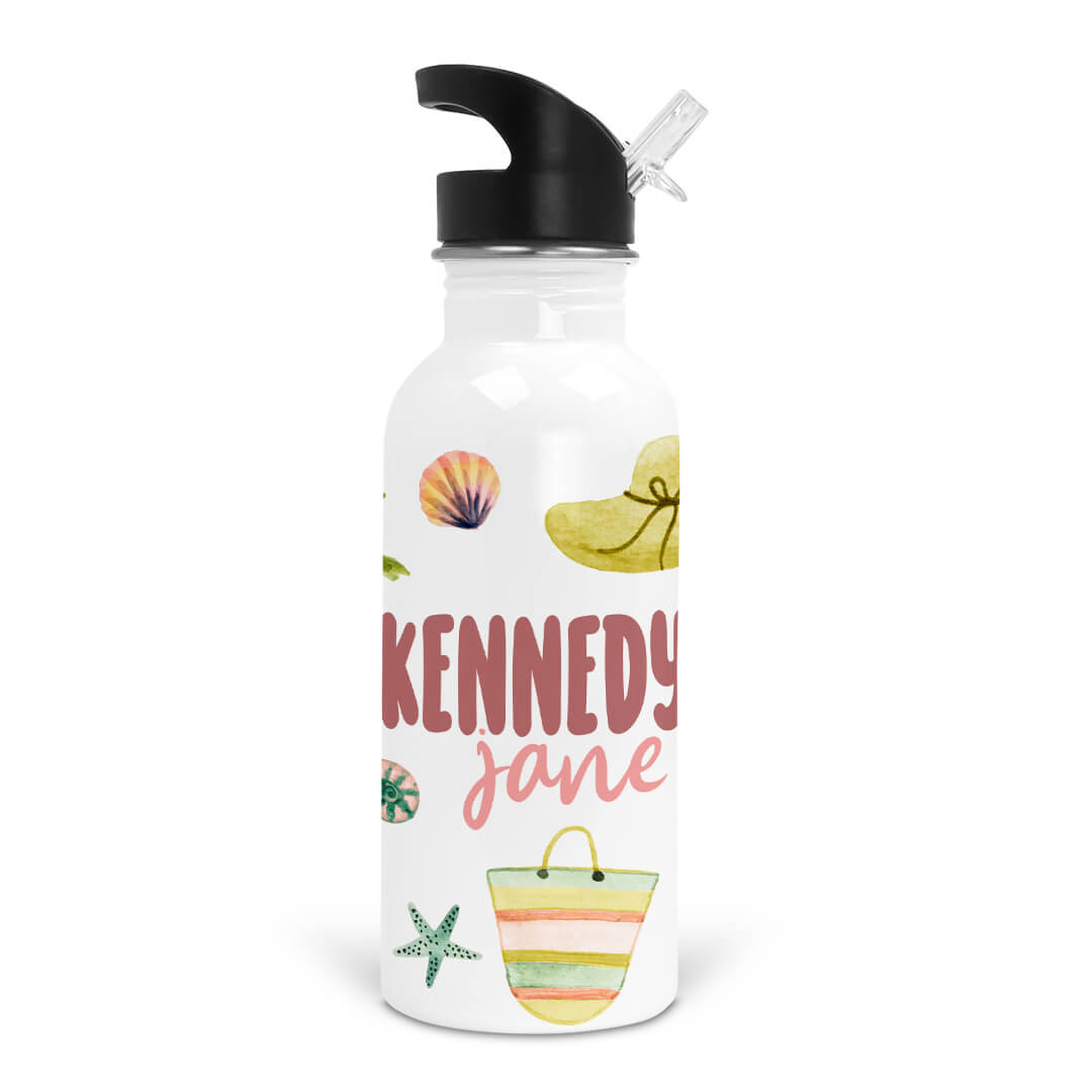 beach themed water bottle 