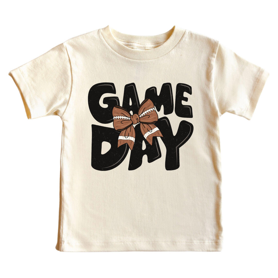 game day bow kids graphic tee