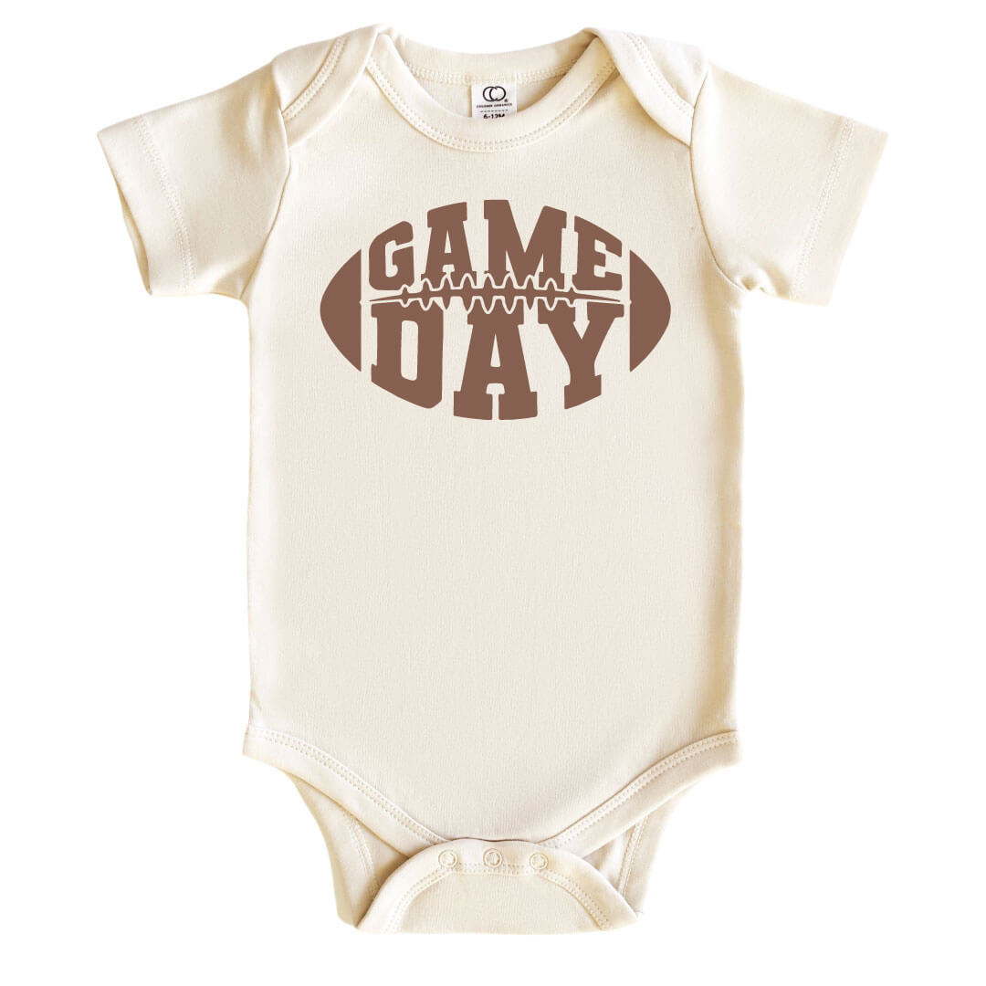 game day football graphic onesie