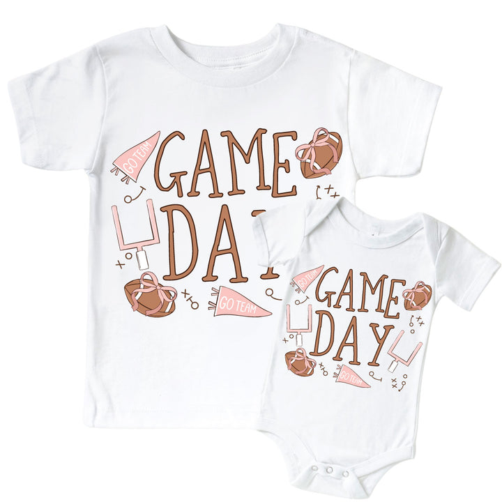 game day girl football graphic tee and bodysuit 