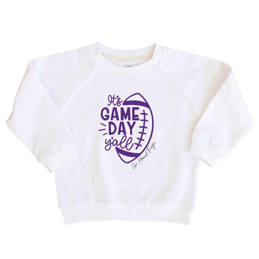 Texas Christian University | Footballs & Bows Kids Graphic Sweatshirts