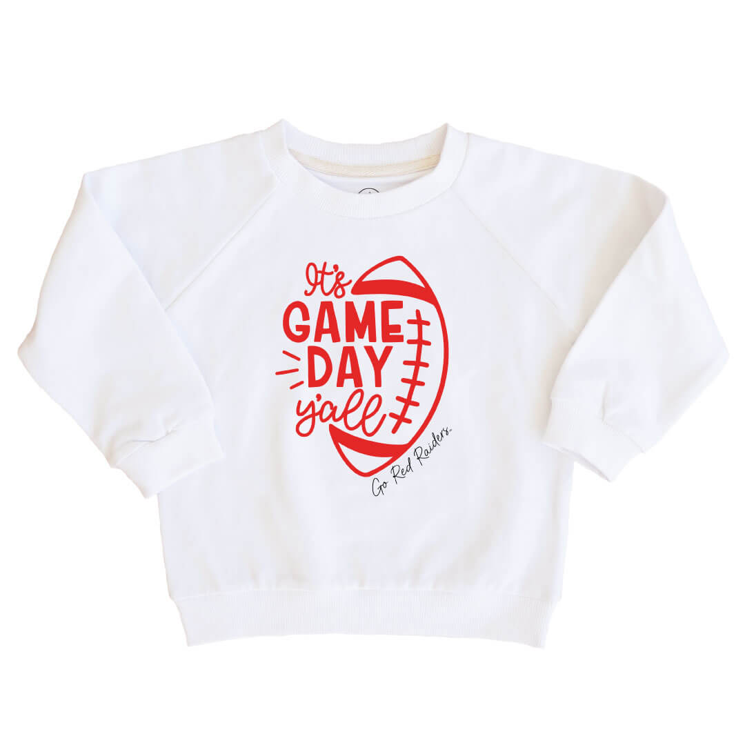 Texas Tech University | Footballs & Bows Kids Graphic Sweatshirts