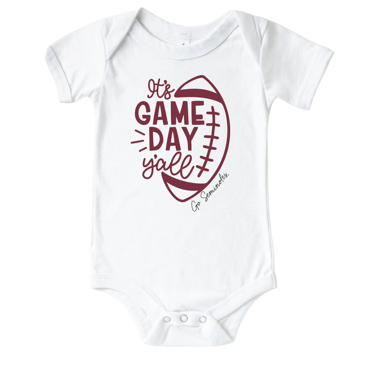 Florida State University | Footballs & Bows Graphic Bodysuit