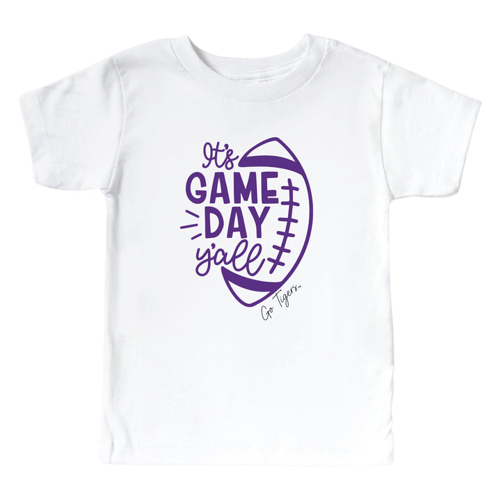 Louisiana State University | Footballs & Bows Kids Graphic Tee