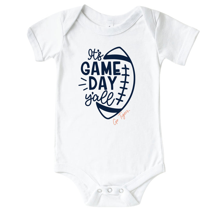 Auburn University | Footballs & Bows Graphic Bodysuit