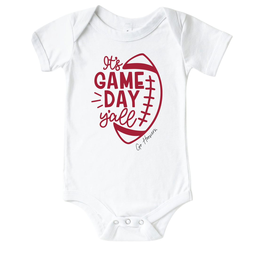 Indiana University | Footballs & Bows Graphic Bodysuit