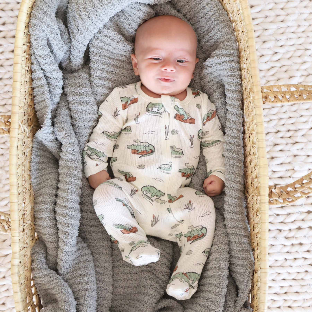 later gator baby zipper footie 