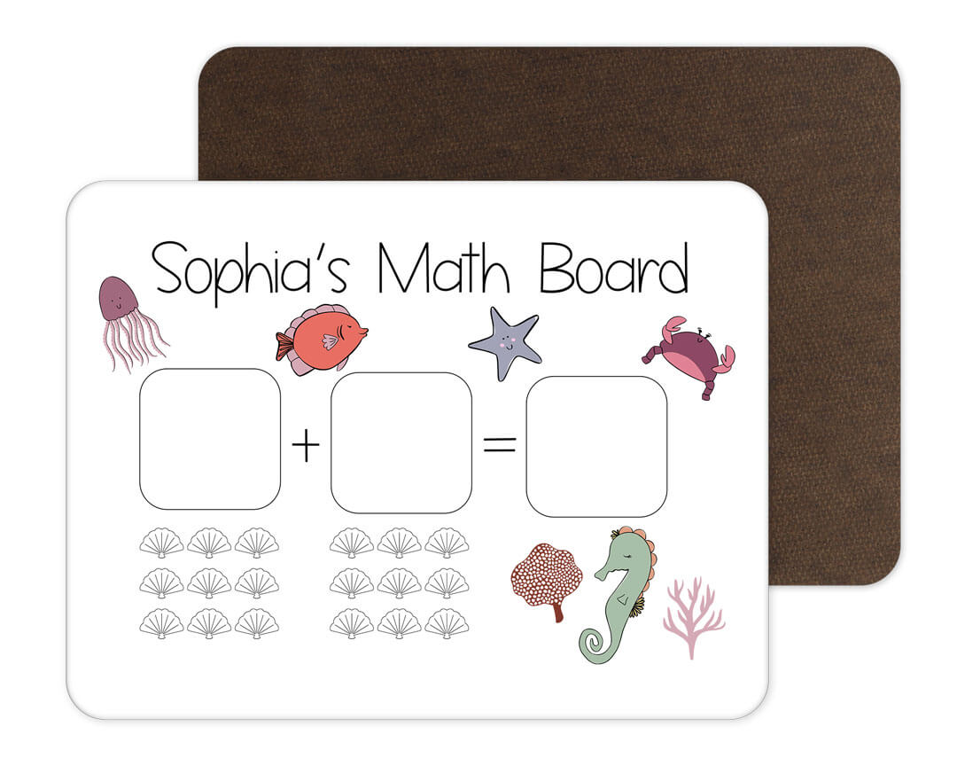 math whiteboard ocean themed