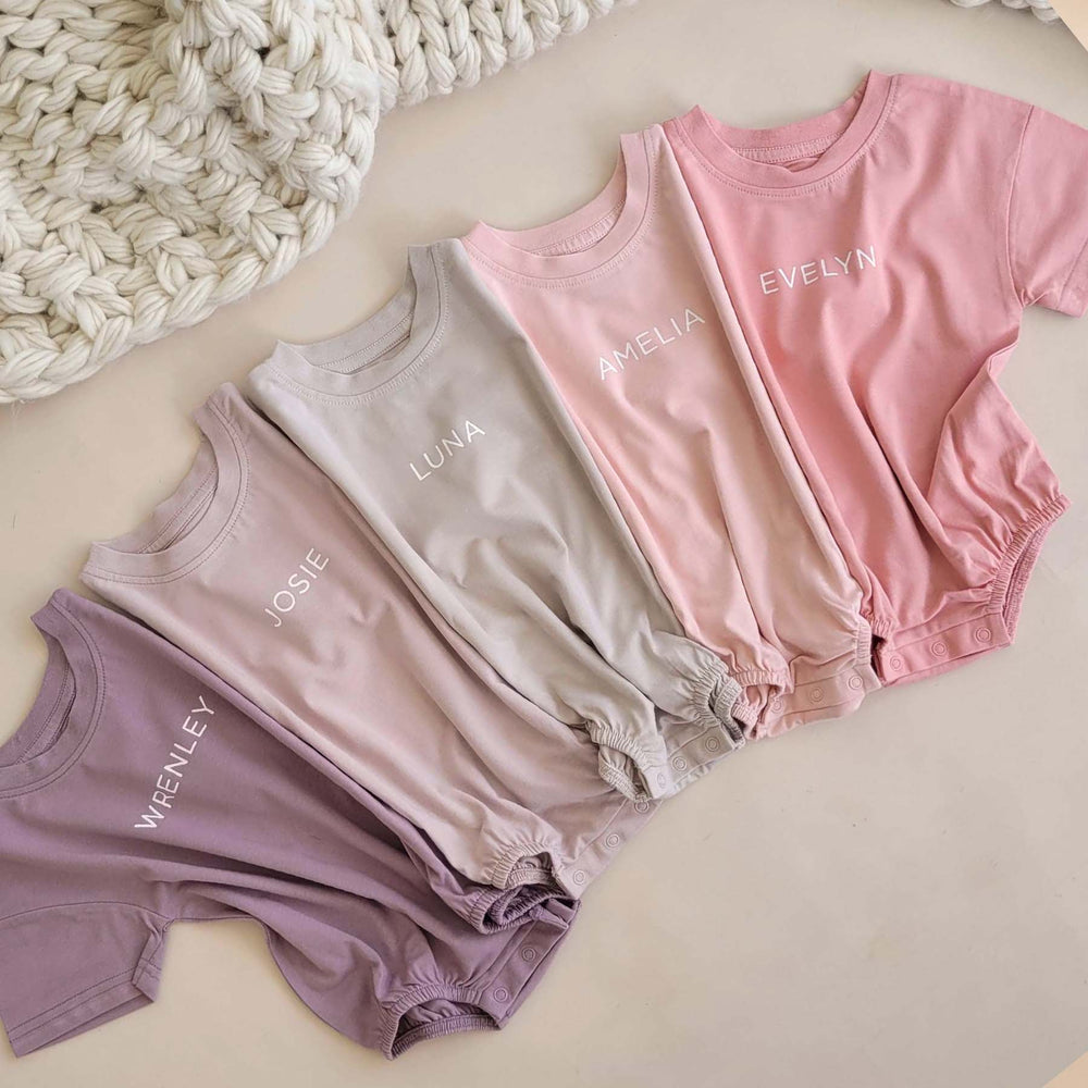 short sleeve bubble romper for girls 