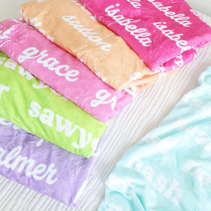 Personalized Color Blanket | Bright Neons