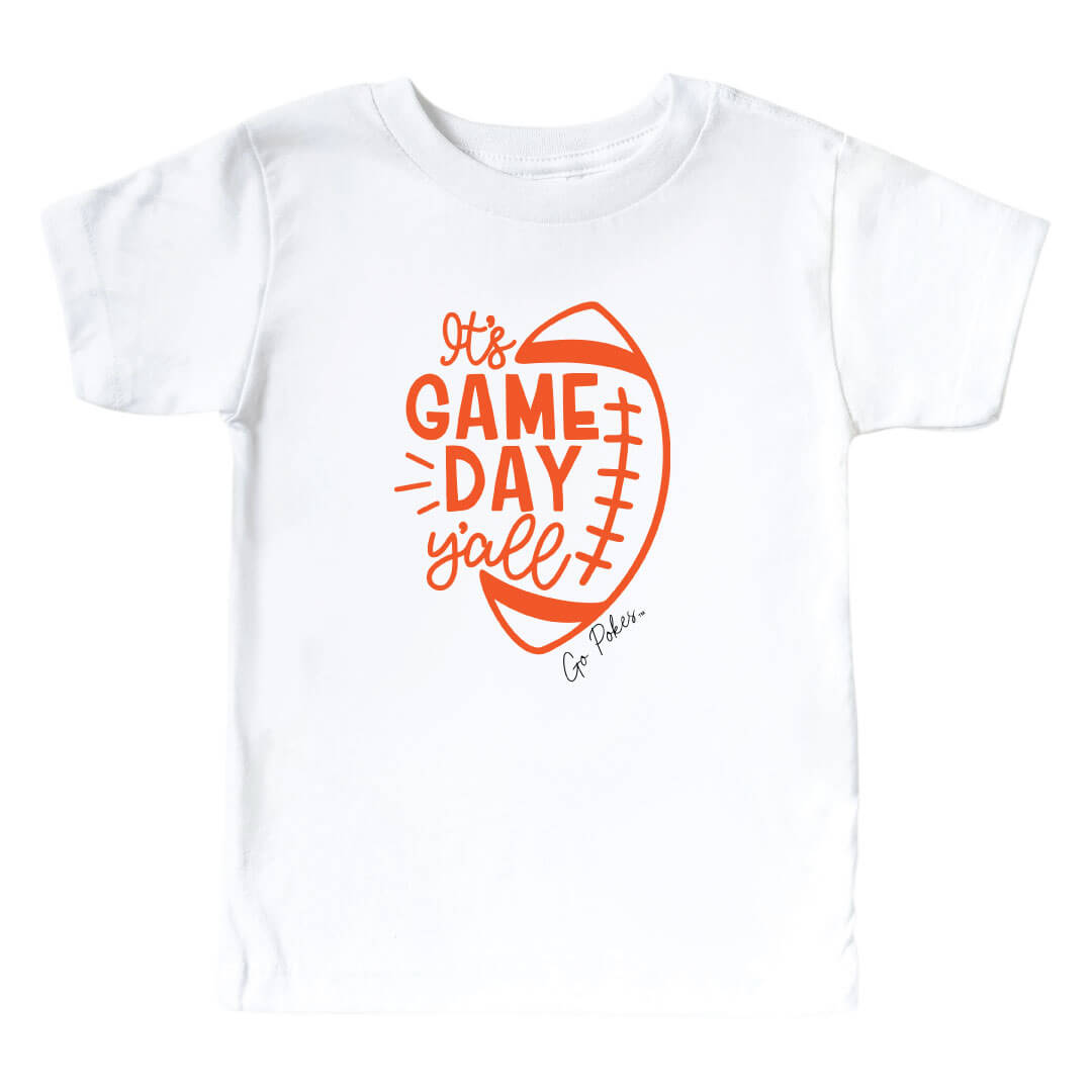 Oklahoma State University | Footballs & Bows Kids Graphic Tee