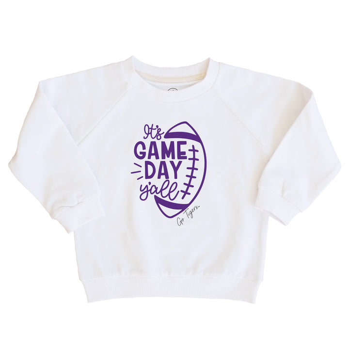 Louisiana State University | Footballs & Bows Kids Graphic Sweatshirts