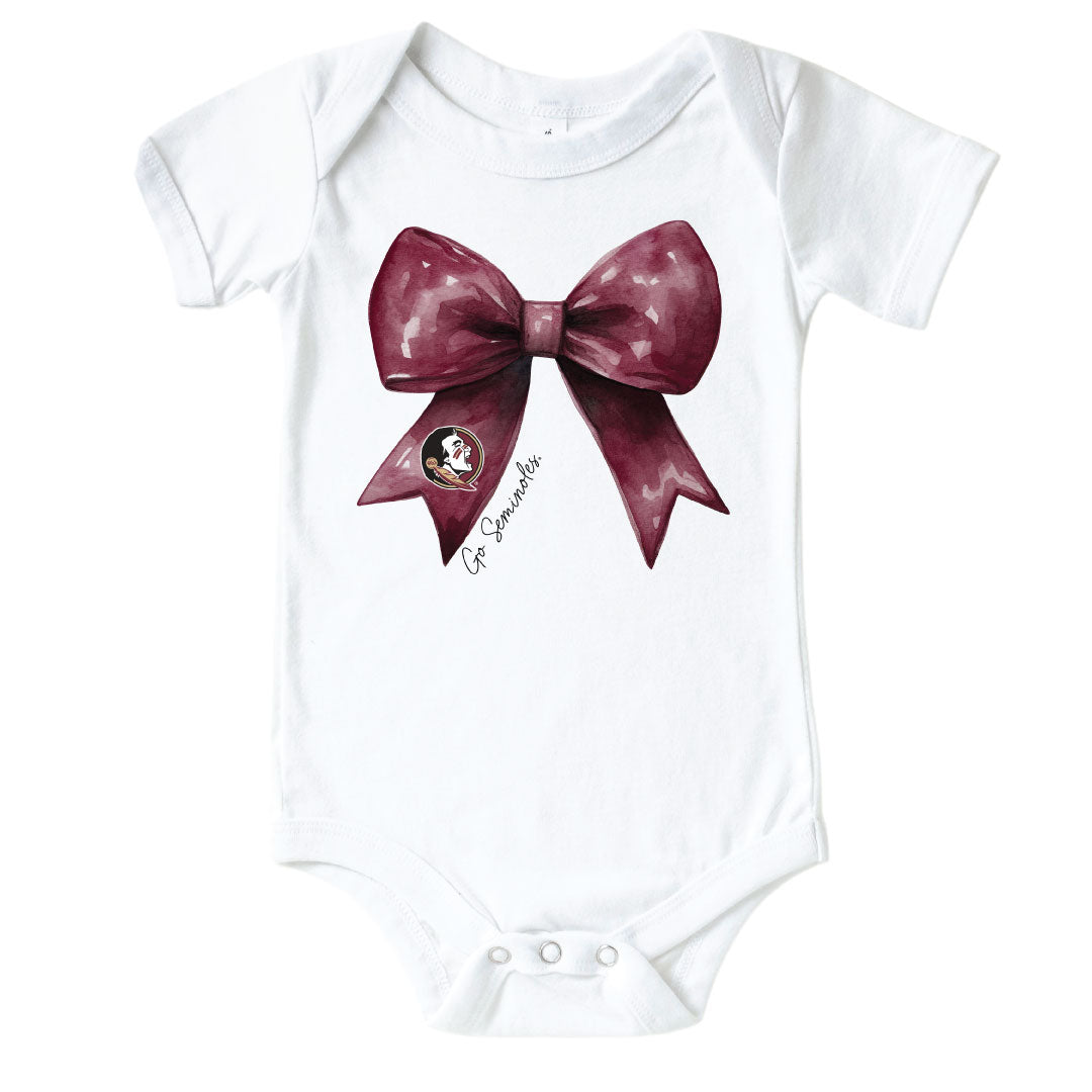 Florida State University | Footballs & Bows Graphic Bodysuit