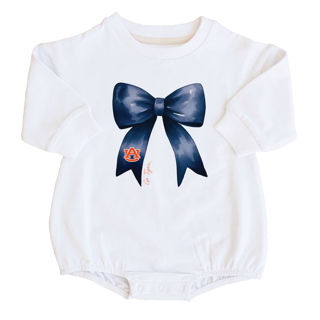 Auburn University | Football & Bows Graphic Sweatshirt Bubble Romper