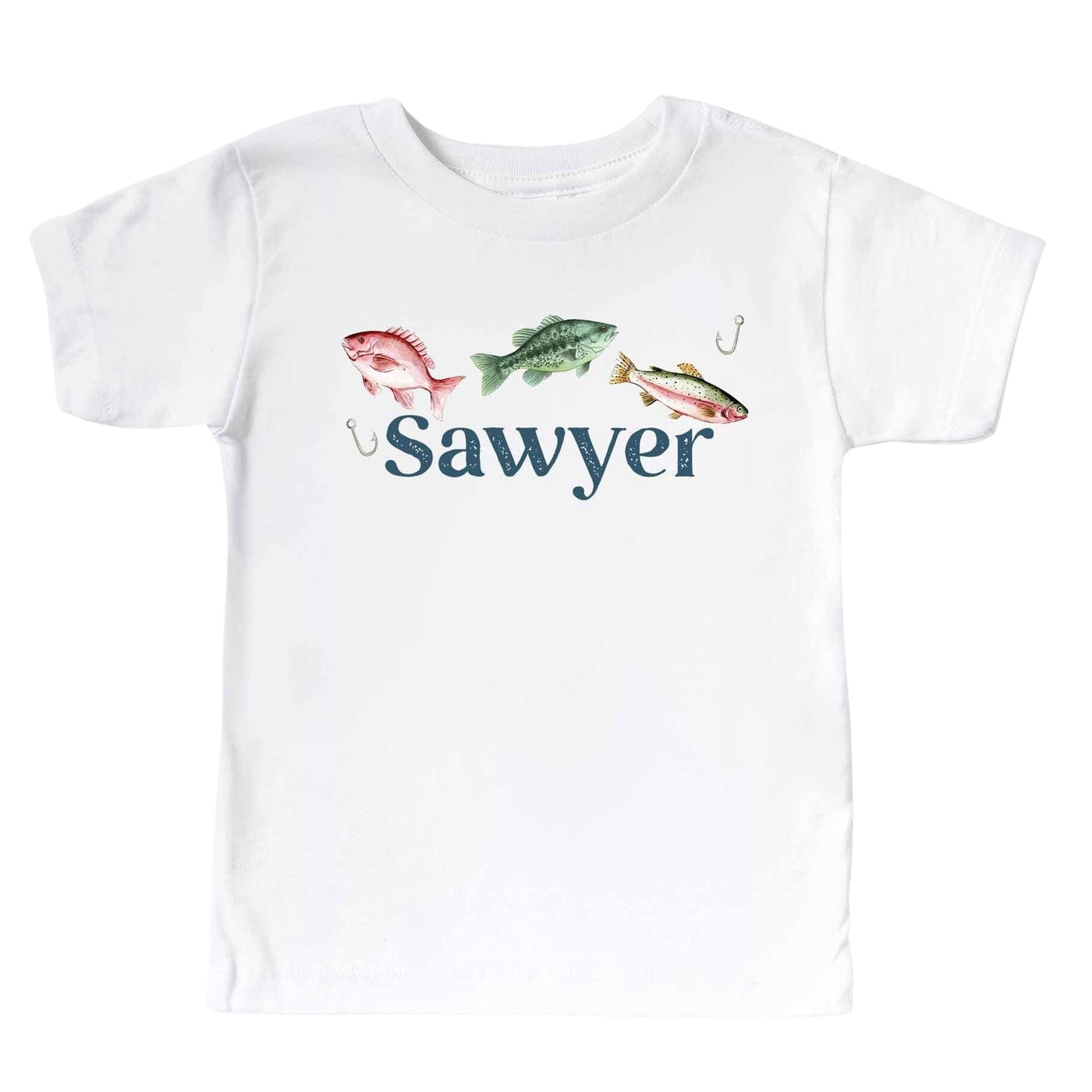 personalized fishing graphic tee