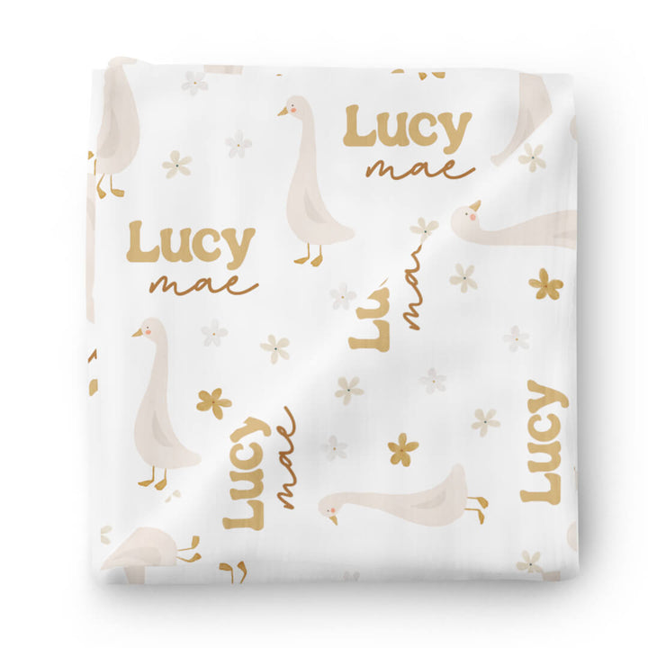 goose personalized swaddle 