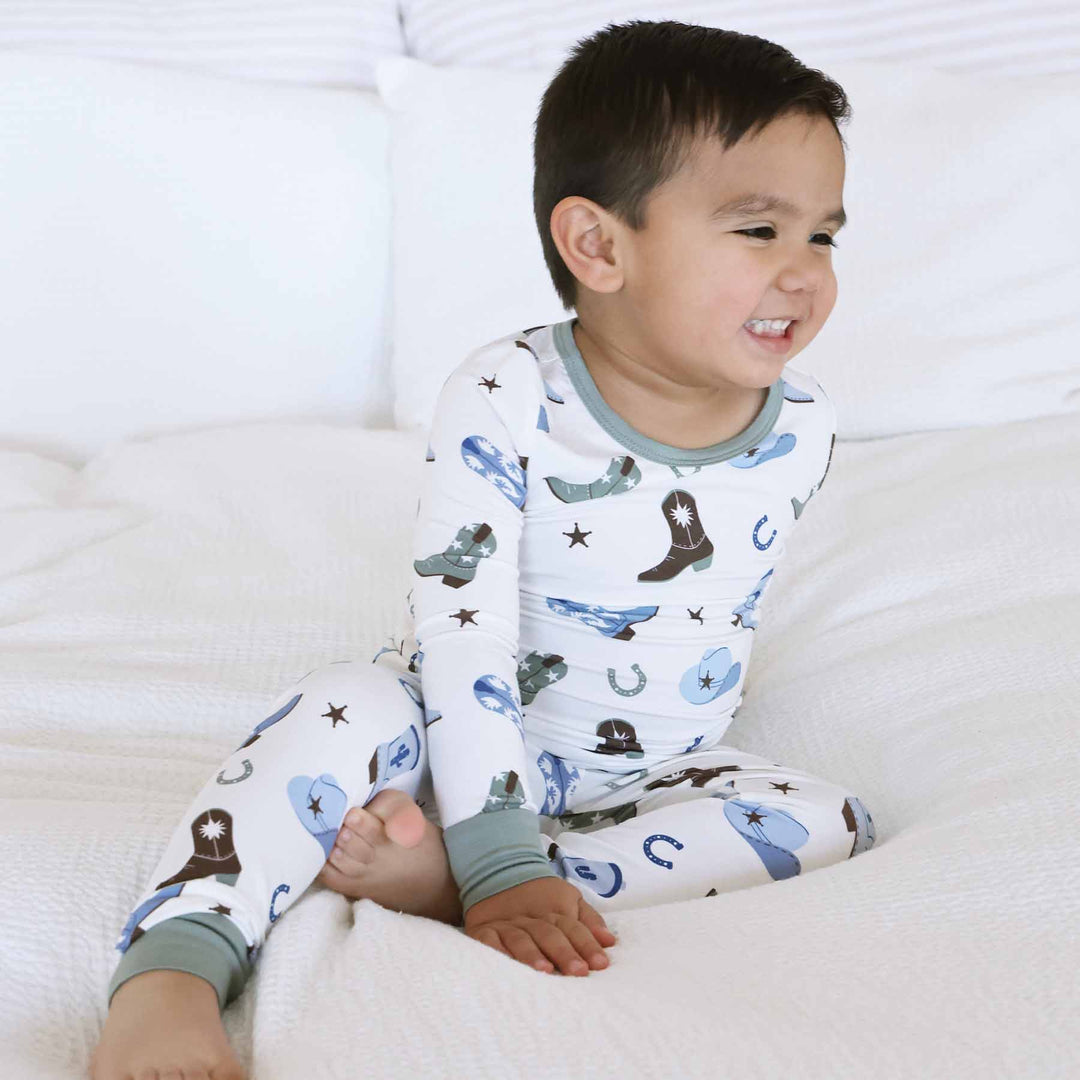 rodeo themed cowboy pajamas for boys 