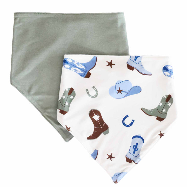 cowboy bandana bib set