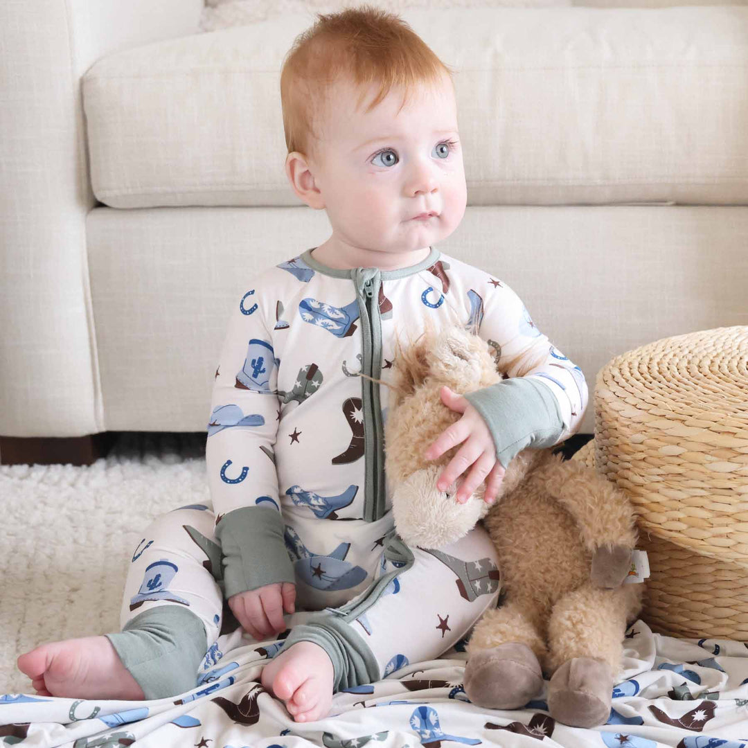 rodeo pajama romper for babies 