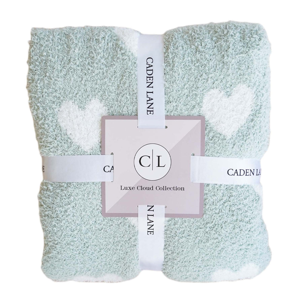 green heart luxe cloud blanket 