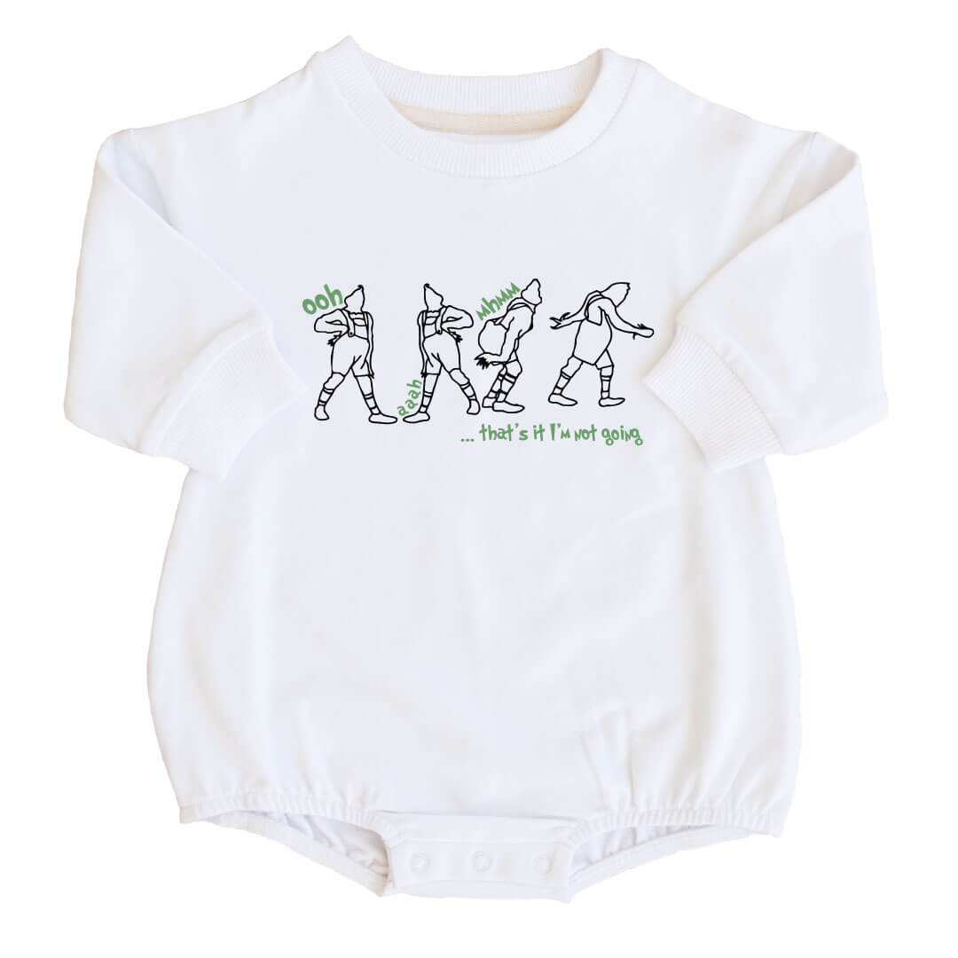 grinch sweatshirt bubble romper