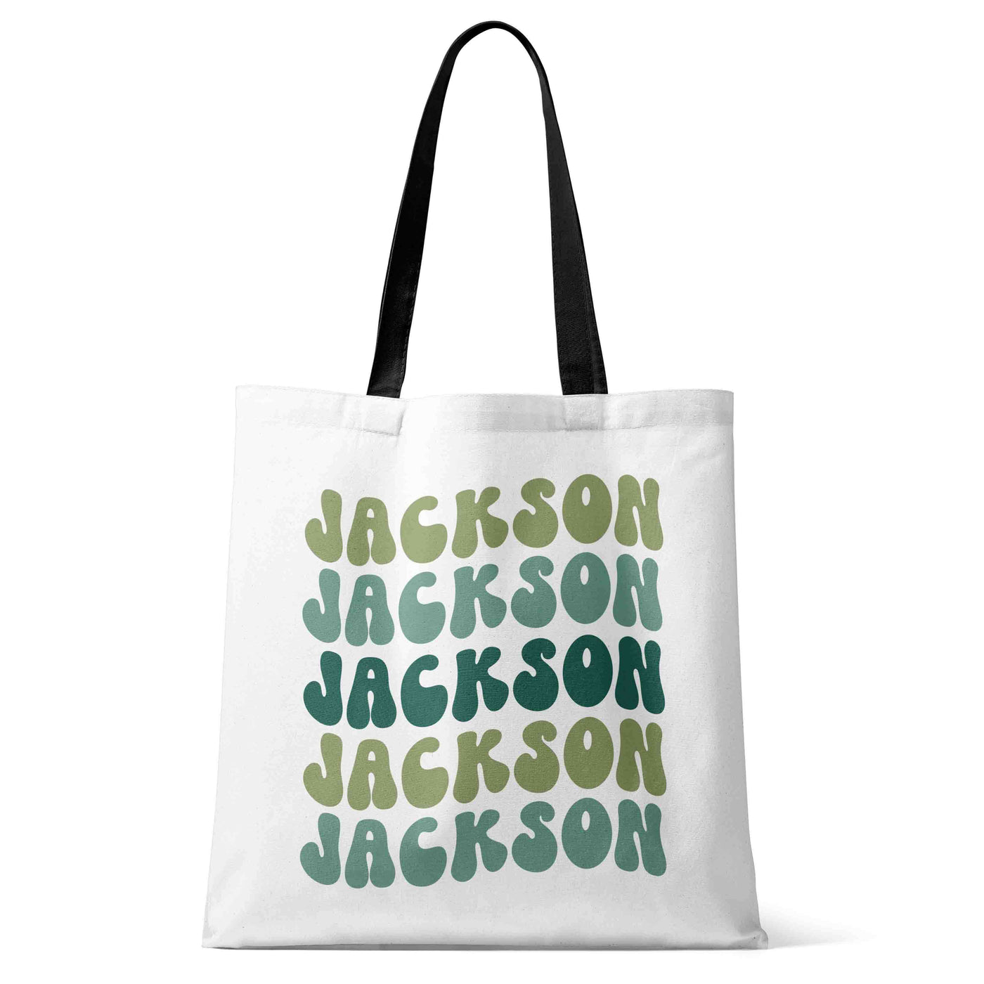 personalized tote bag green
