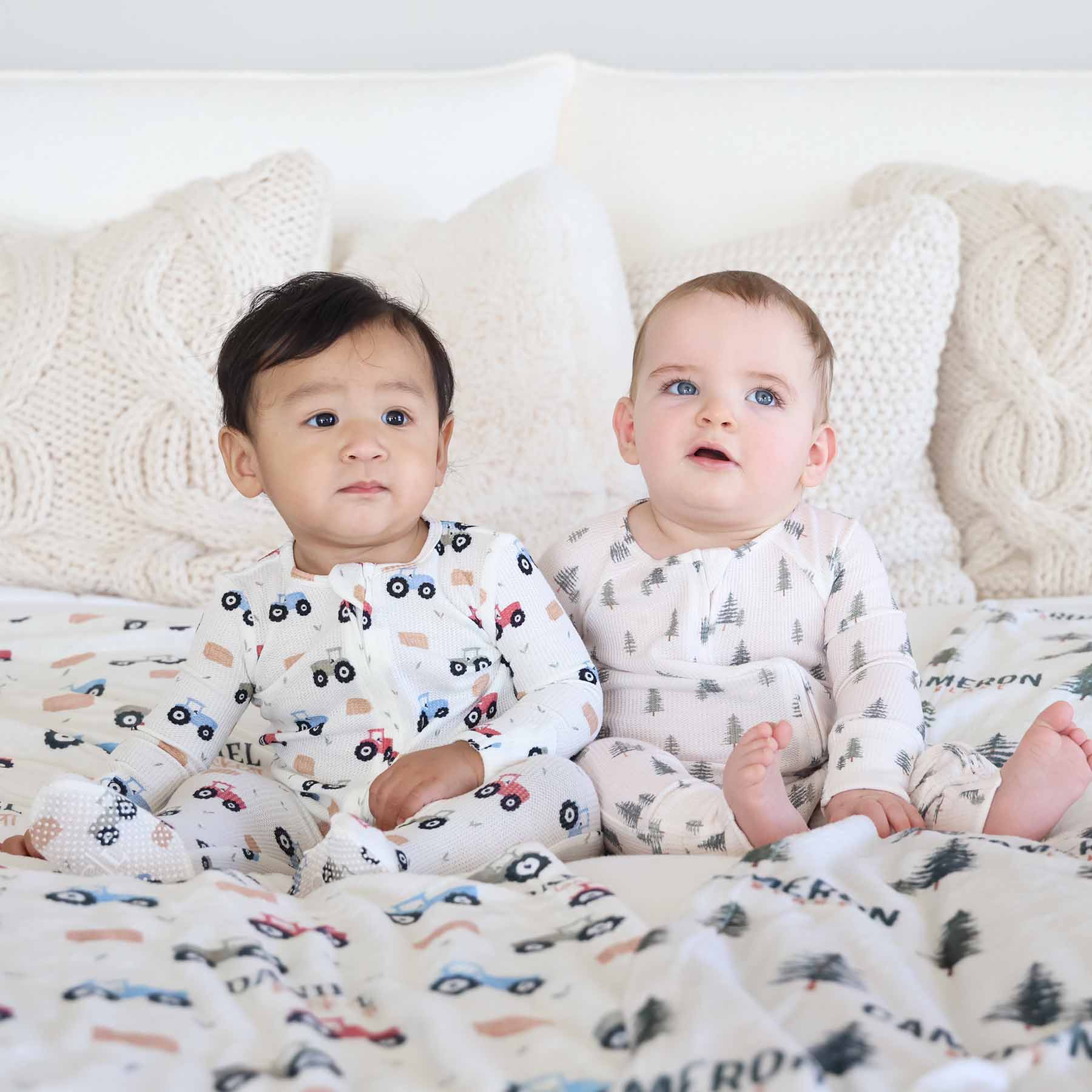 fall bamboo waffle convertible zip romper and footie