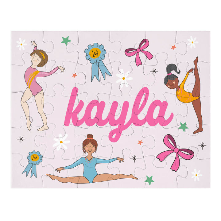 gymnastics personalized puzzle for girls 