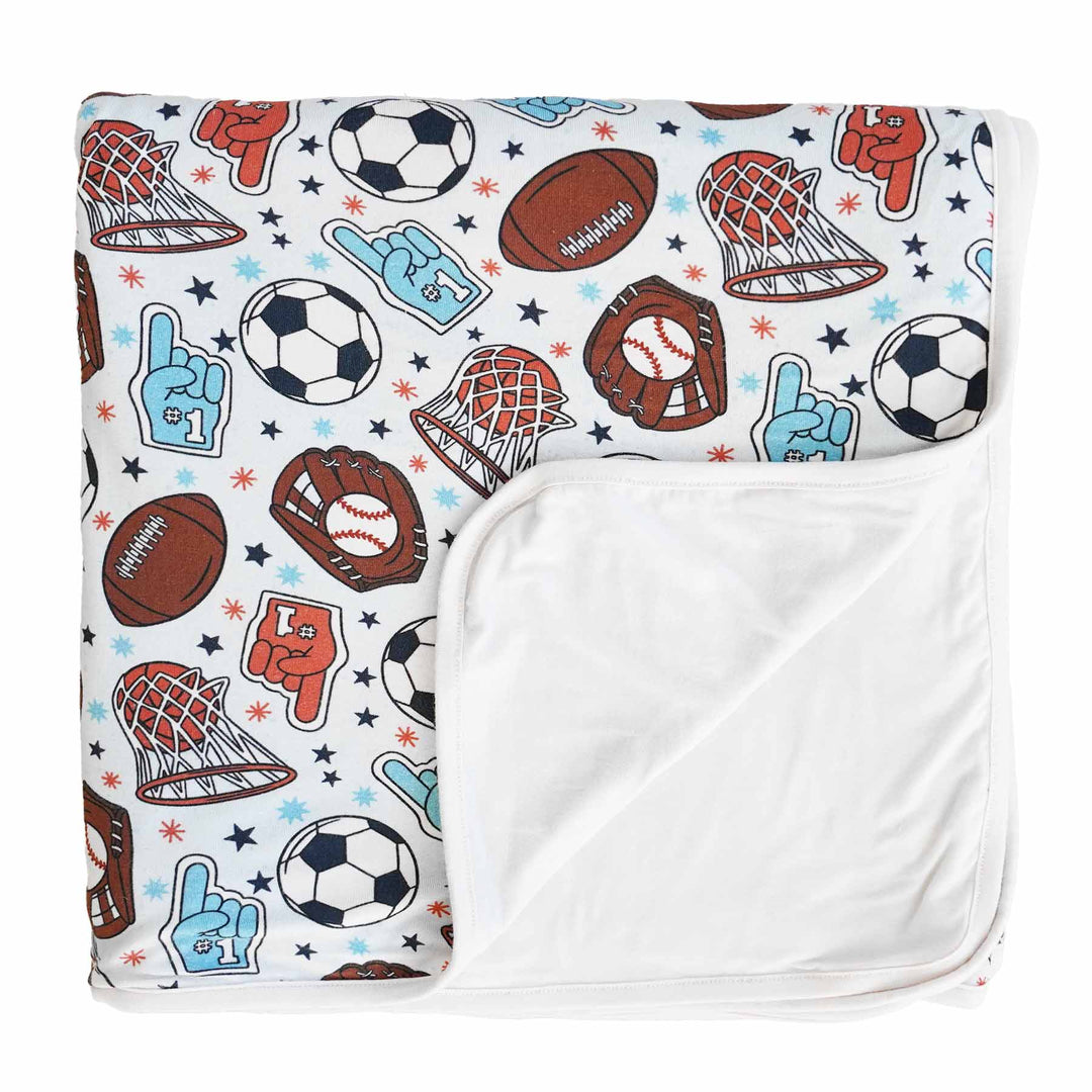 half time double sided bamboo blanket for kids 